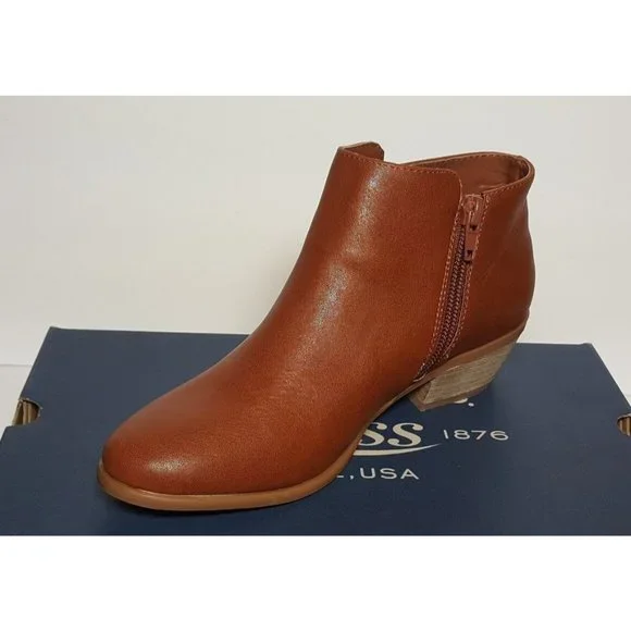 WOMEN'S G. H. BASS SHOES SIZE 6 NINA BOOTIES WHISKEY COLOR NEW/BOX - Picture 8 of 12